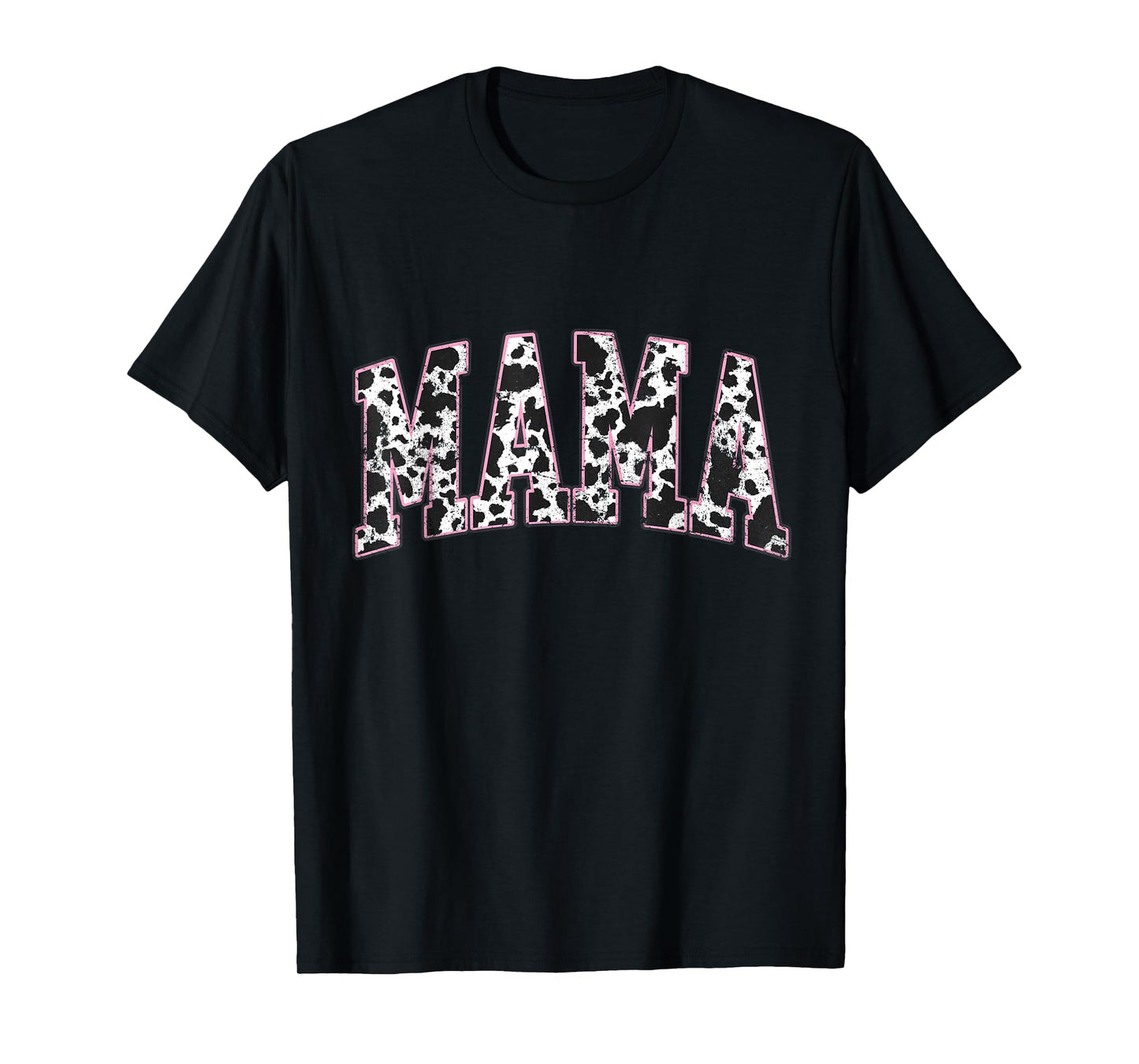 Mama Pink Cow Print Western Retro Varsity Cute T-Shirt