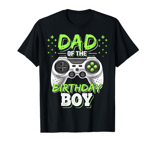Dad of the Birthday Boy Matching Video Gamer Birthday Party T-Shirt