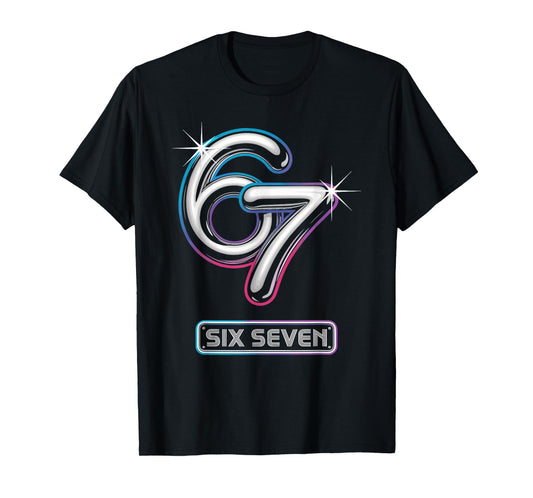6 7 Meme Six Seven Youth Outfit Gen Alpha Funny Design 67 T-Shirt