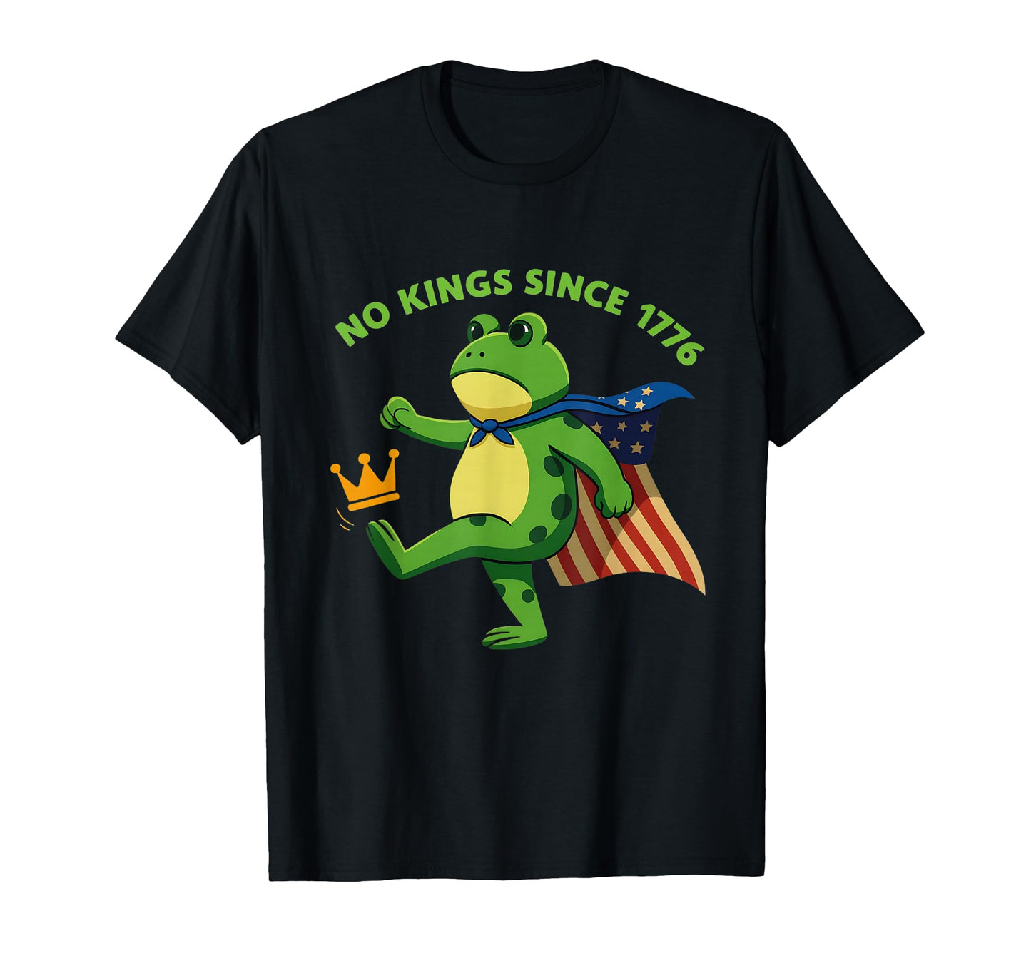 No Kings Since 1776 Portland Frog Kicking Crown Men Women T-Shirt
