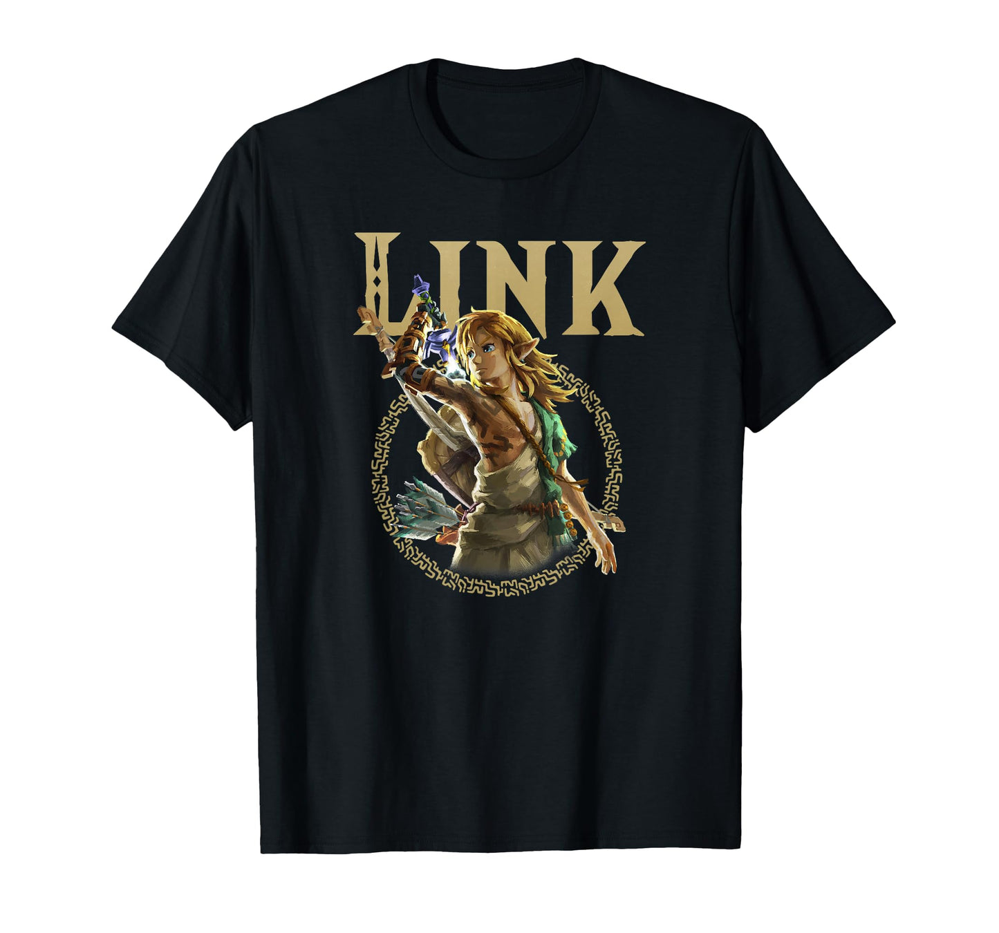 The Legend of Zelda Tears Of The Kingdom Link Circle Logo T-Shirt