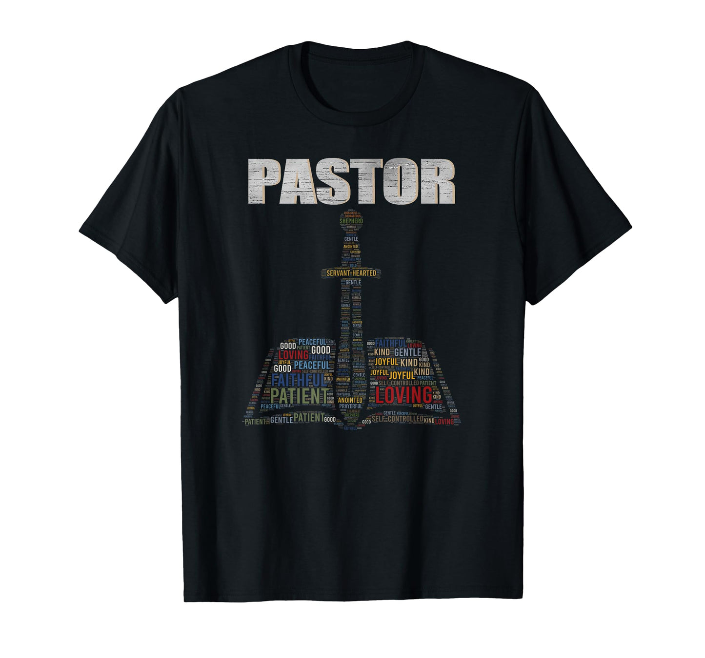Christian Minister Word Cloud Church Pastor Appreciation Day T-Shirt