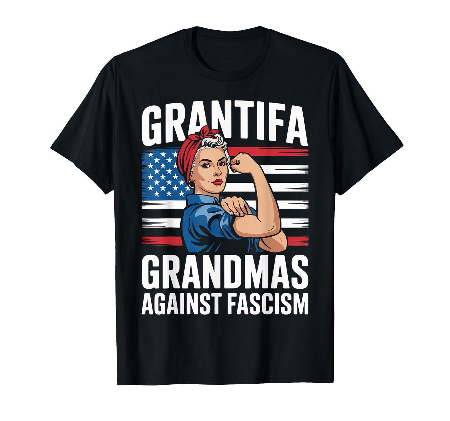 Grantifa Grandmas Against Fascism Flag Resist No Kings 50501 T-Shirt