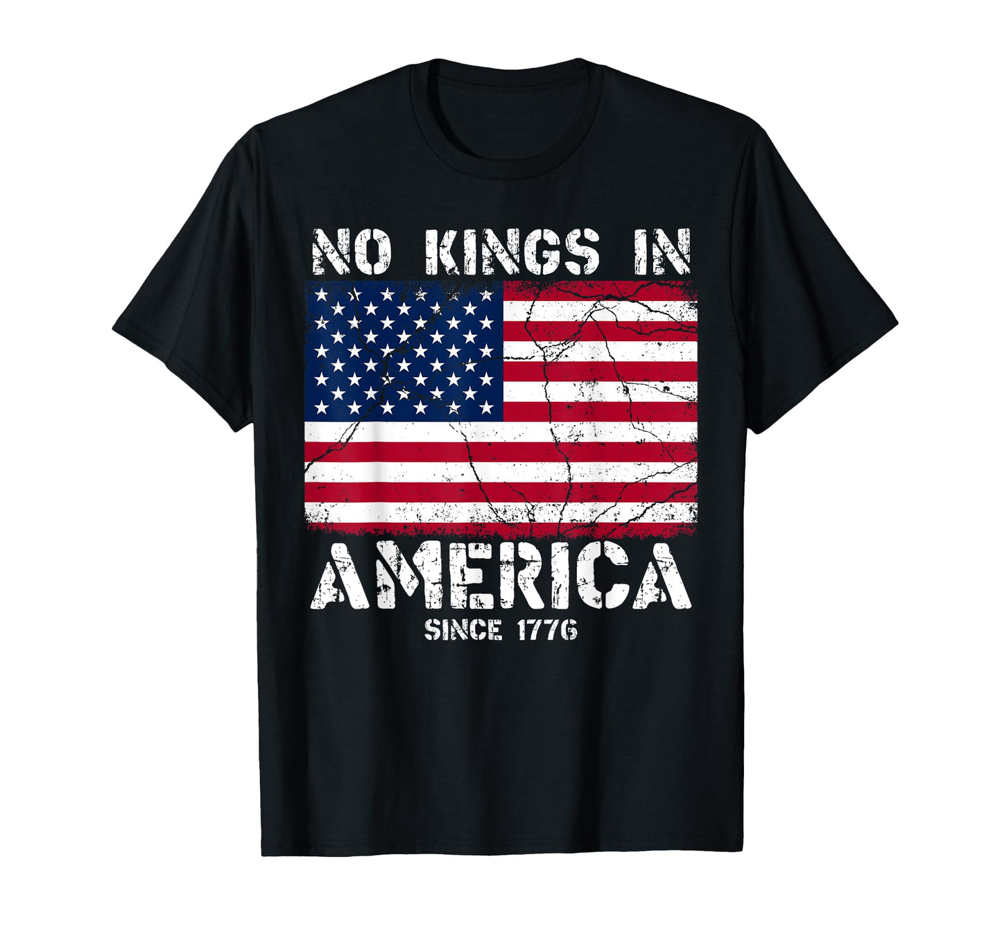 Vintage No Kings Since 1776 USA 4th Of July free T-Shirt
