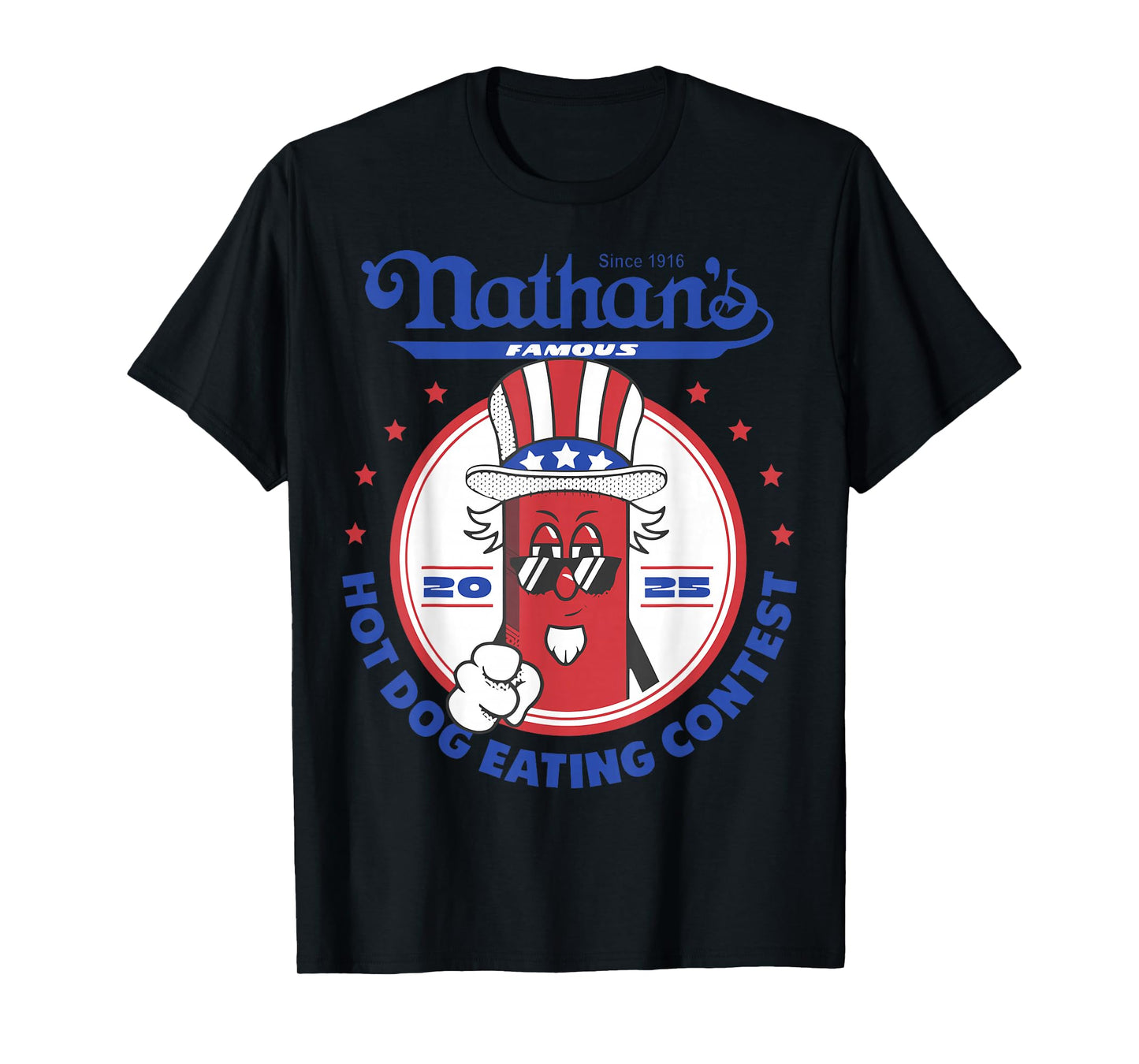 Nathan’s Famous Hot Dog Eating Contest 2025 Funny T-Shirt