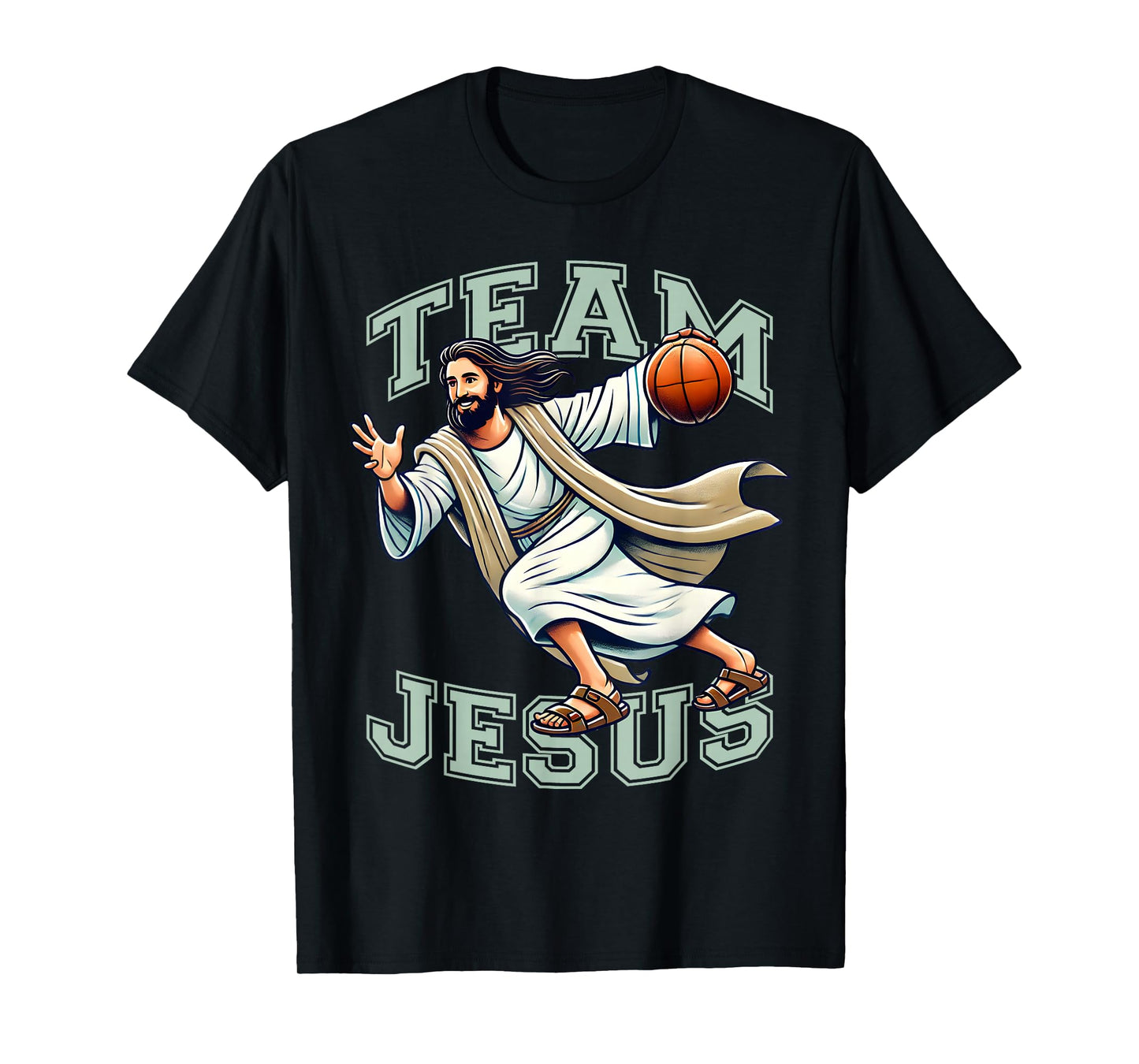 Team Jesus Basketball Tee Christ Playing Basketball Sport T-Shirt