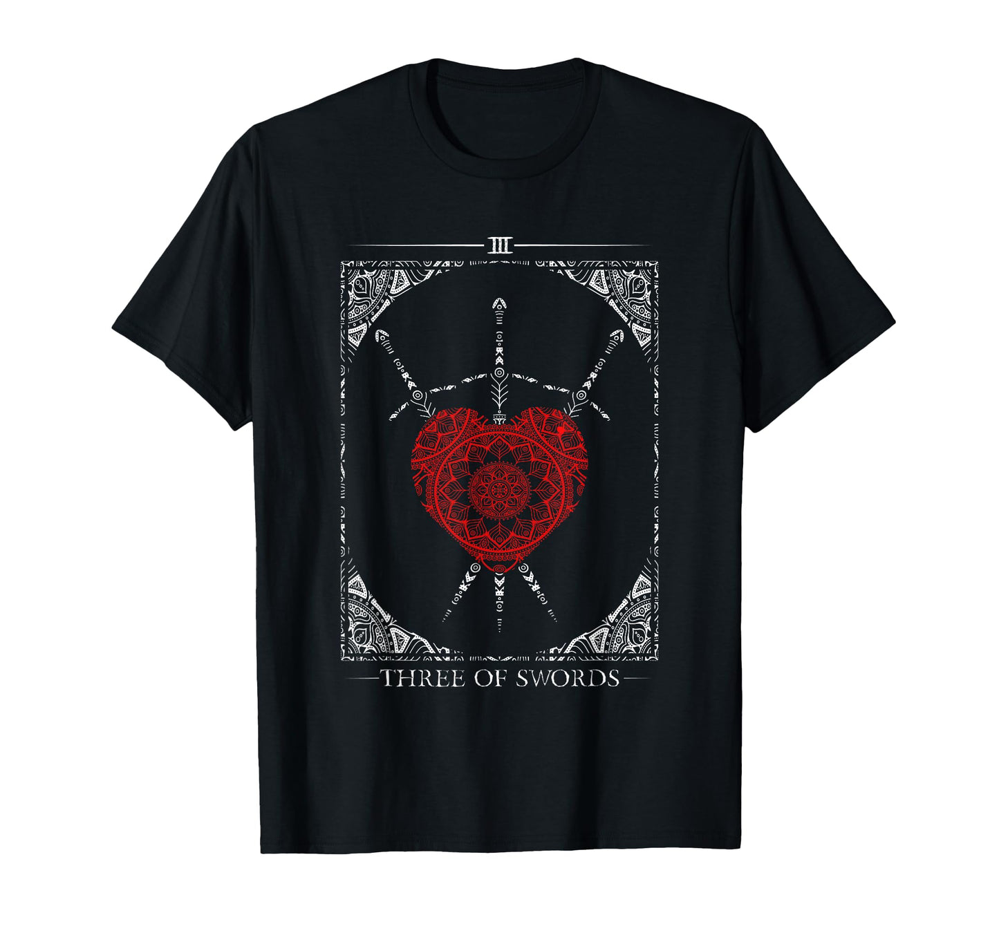 Vintage - 3 Of Swords Tarot Card T-Shirt
