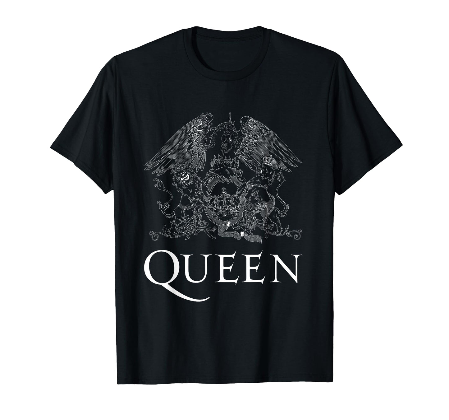 Queen Official Classic Crest Logo White T-Shirt