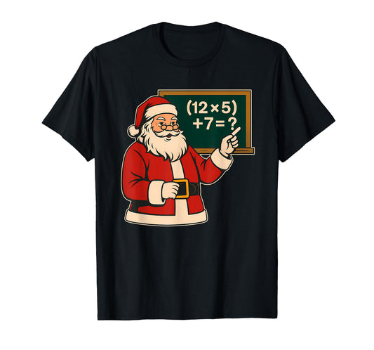 67 Teacher Christmas Santa Six Seven Meme Brainrot Math Joke T-Shirt