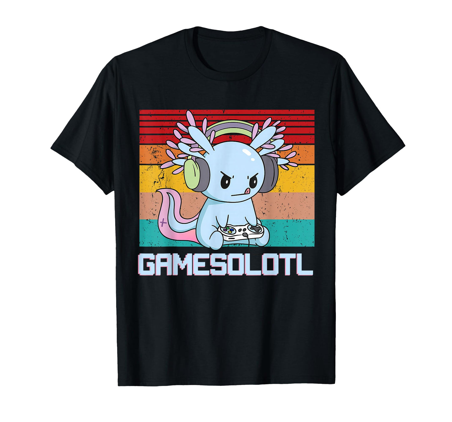Gamesolotl Axolotl Video Gamer Kawaii Anime Gifts Boys Teens T-Shirt