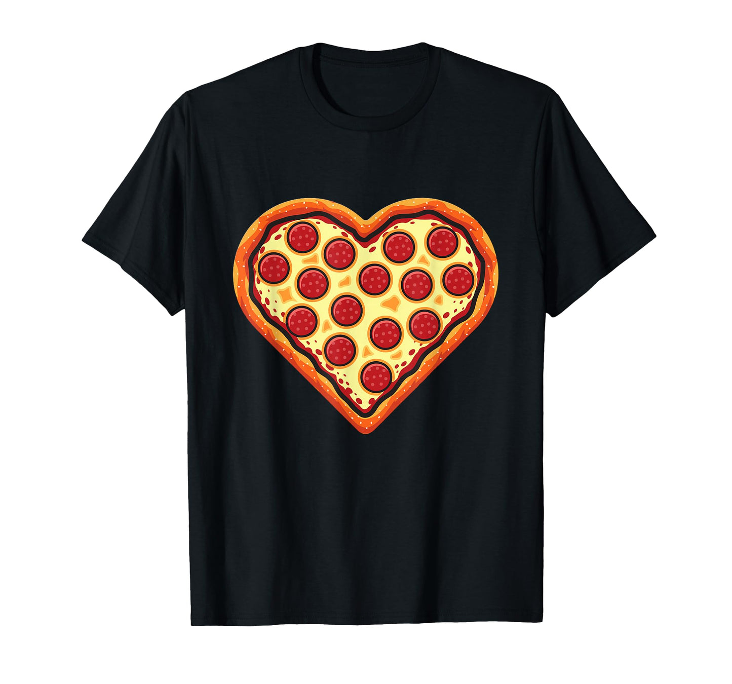 Pizza Heart Cute Valentines Day Funny Heart Shaped Pizza T-Shirt