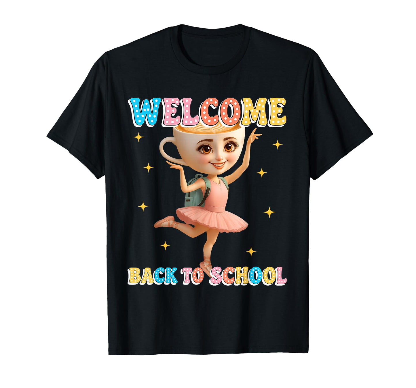 Ballerina Cappuccina Italian Brainrot Welcome Back To School T-Shirt