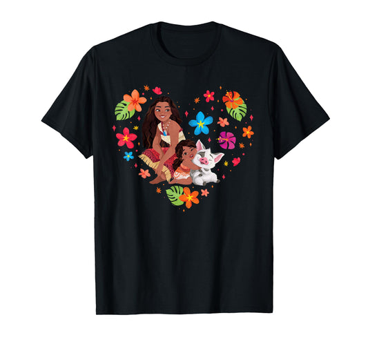 Disney Moana 2 Moana Simea and Pua Tropical Heart Sisters T-Shirt