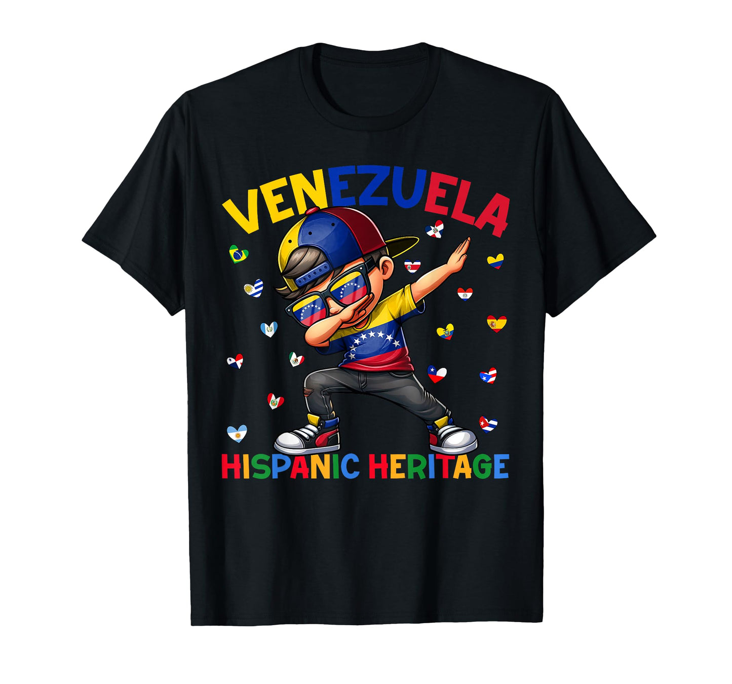 Hispanic Heritage Month Venezuela Flag Shirts Venezuelan Boy T-Shirt