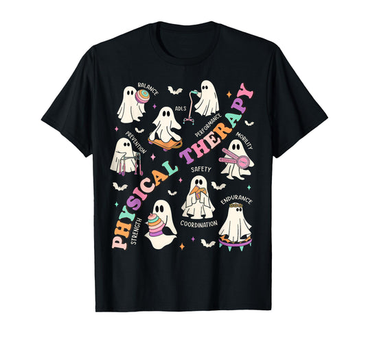 Cute Ghost Physical Therapy PT Physical Therapist Halloween T-Shirt