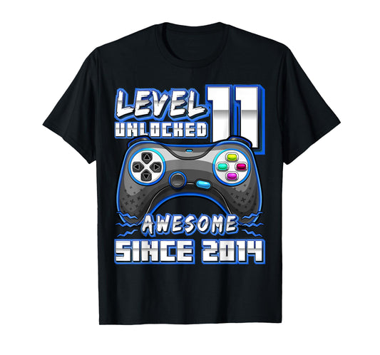 11th Birthday Boy Level 11 Gamer 11 Year Video Game Party T-Shirt