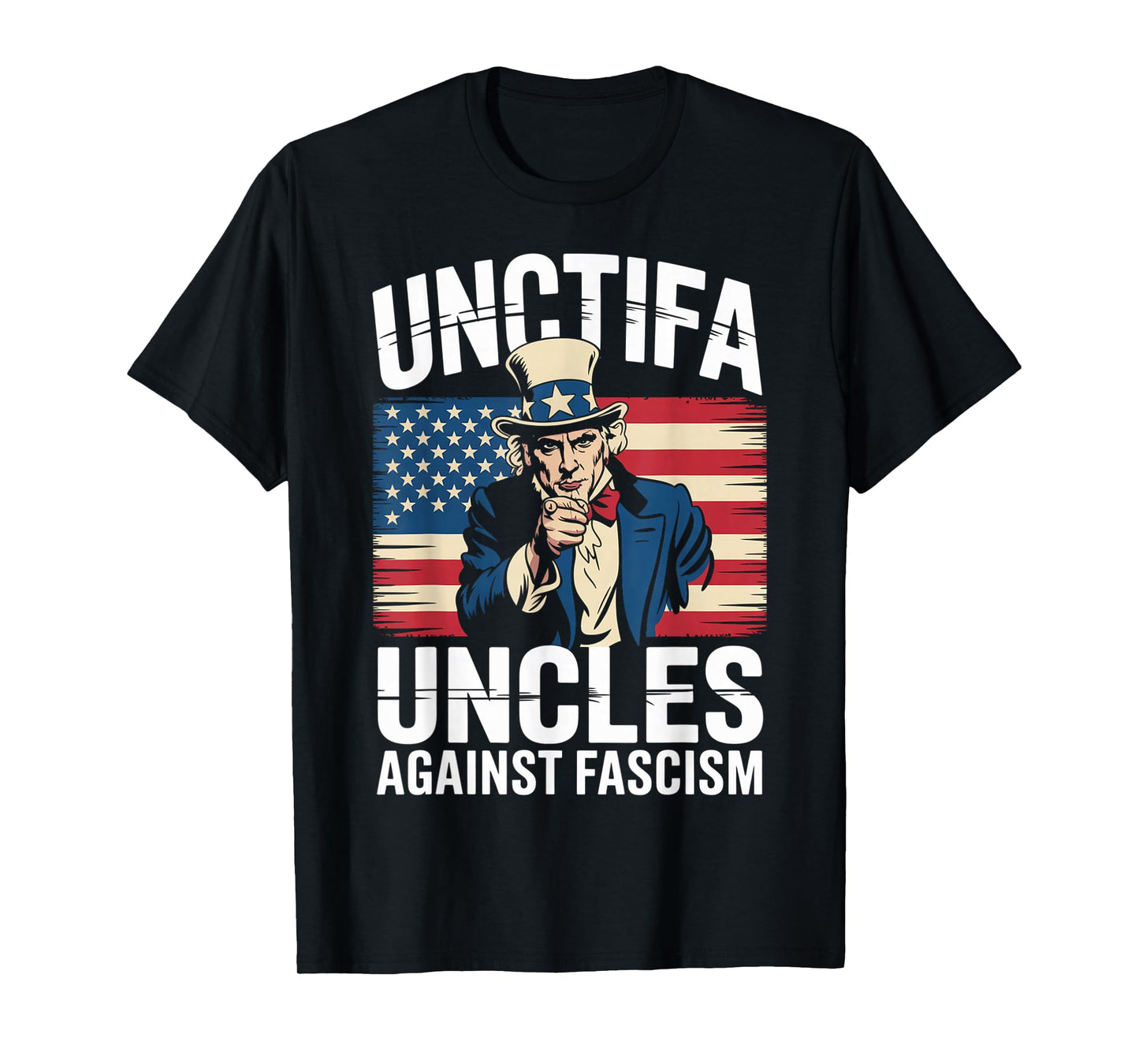 Unctifa Uncle Against Fascism Flag Resist No Kings 50501 T-Shirt