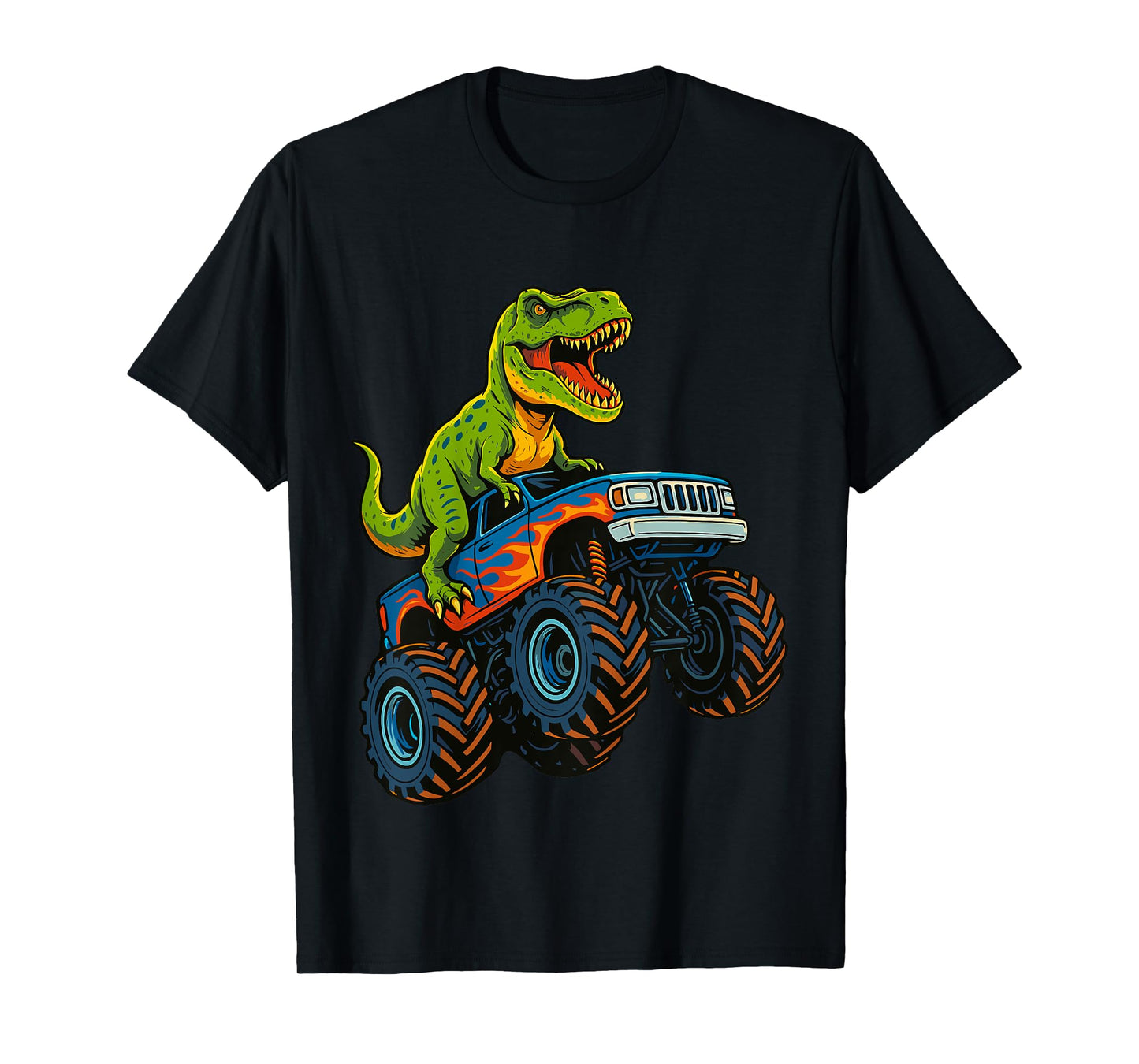 Kids Monster Truck Dinosaur T-Shirt