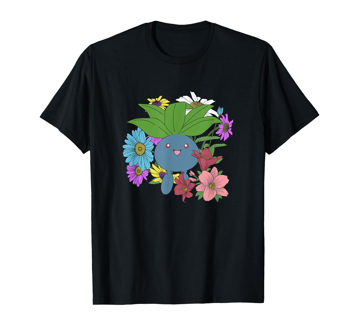 Pokémon Cute Oddish Among The Flowers Portrait T-Shirt