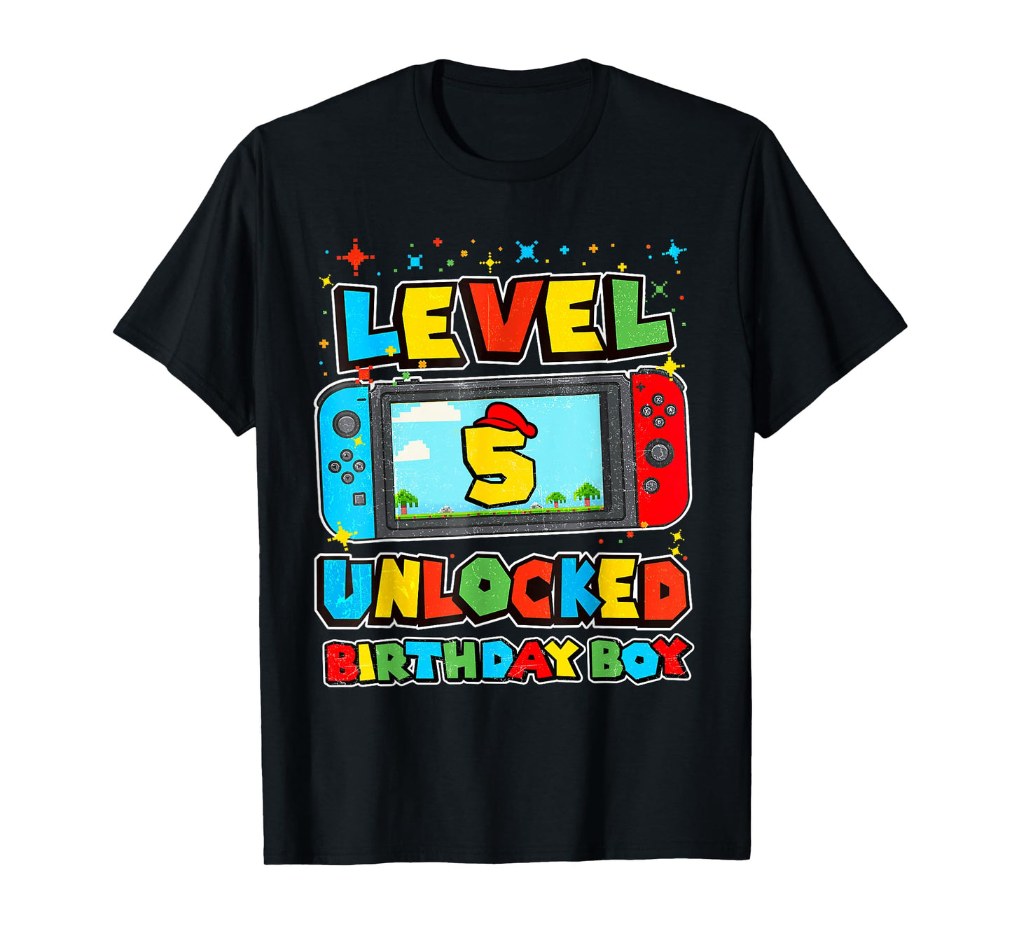 Level 5 Unlocked Birthday Boy Happy 5th Birthday Videos Game T-Shirt