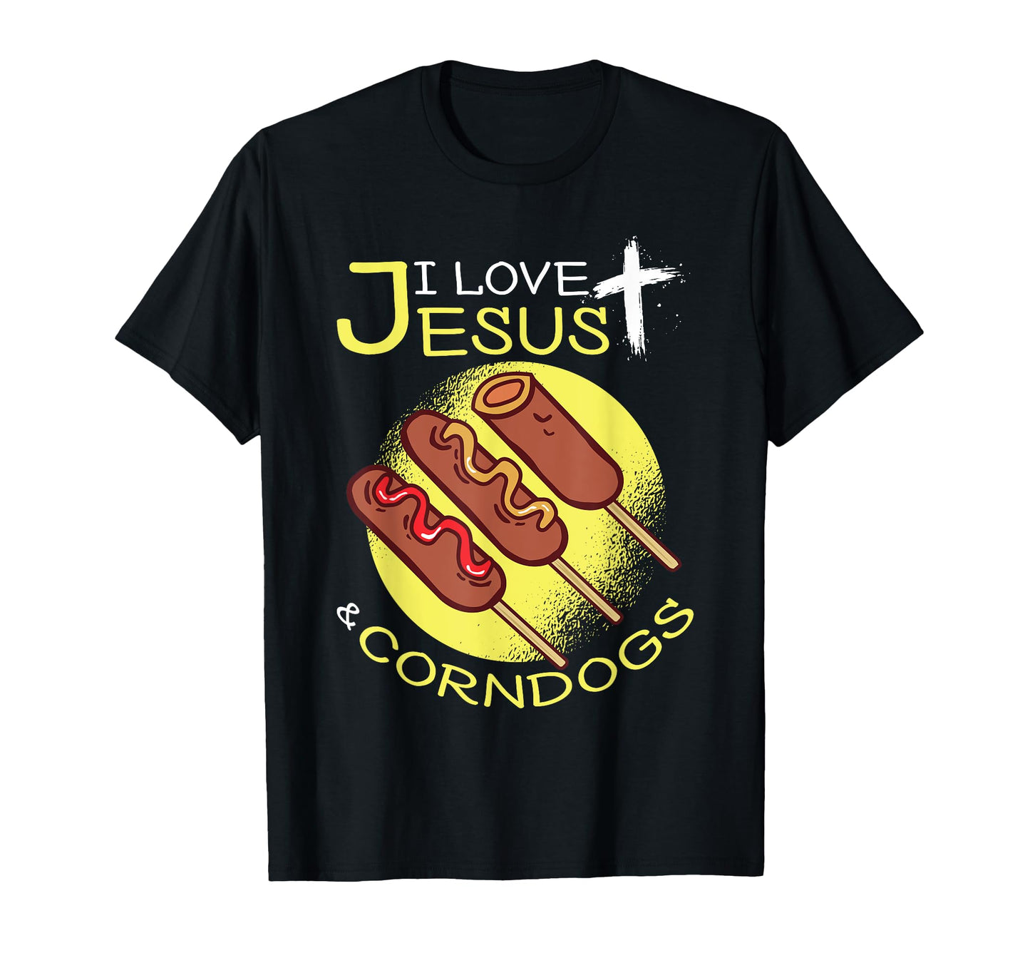 I Love Jesus & Corndogs Corn Dog Vendor Design For Men Women T-Shirt