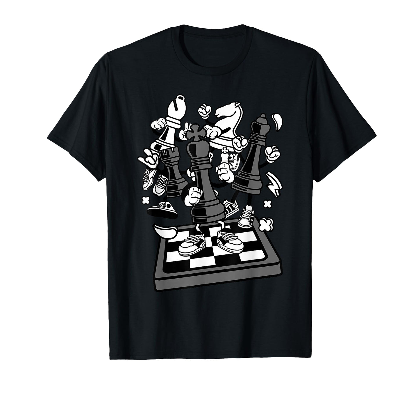Comic Figure | Chess Player Chess Board T-Shirt