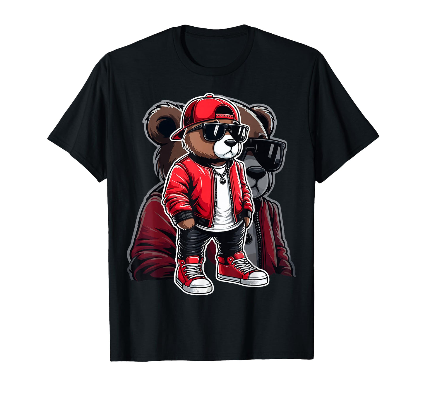 Hip Hop Teddy Bear with Sunglasses T-Shirt