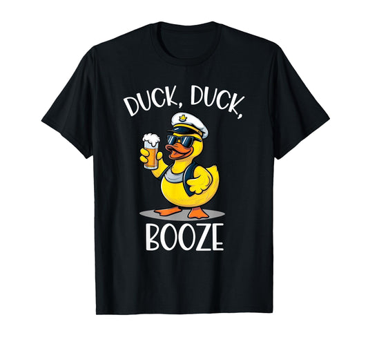 Duck Duck Booze Funny Cruise Rubber Duck Beer Drink Package T-Shirt