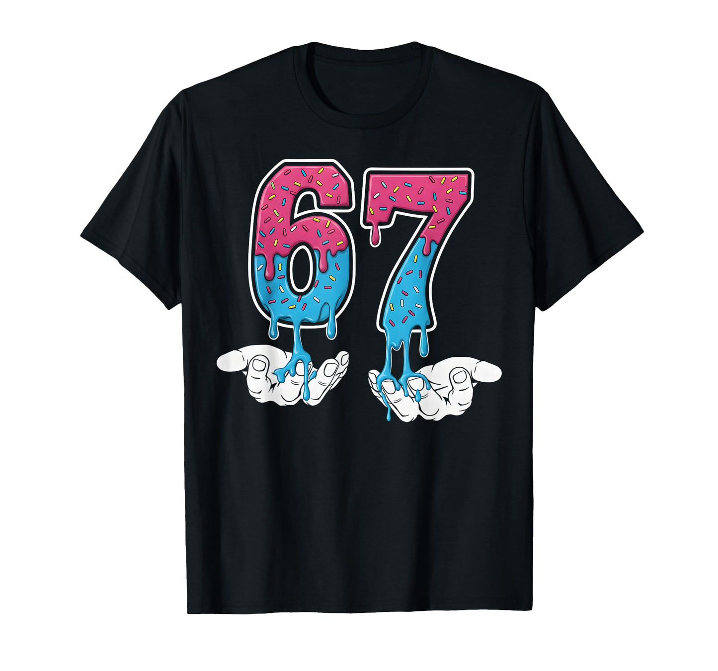 67 Ice Cream Drip Six Seven Baseball Drip 67 Funny Boys Meme T-Shirt