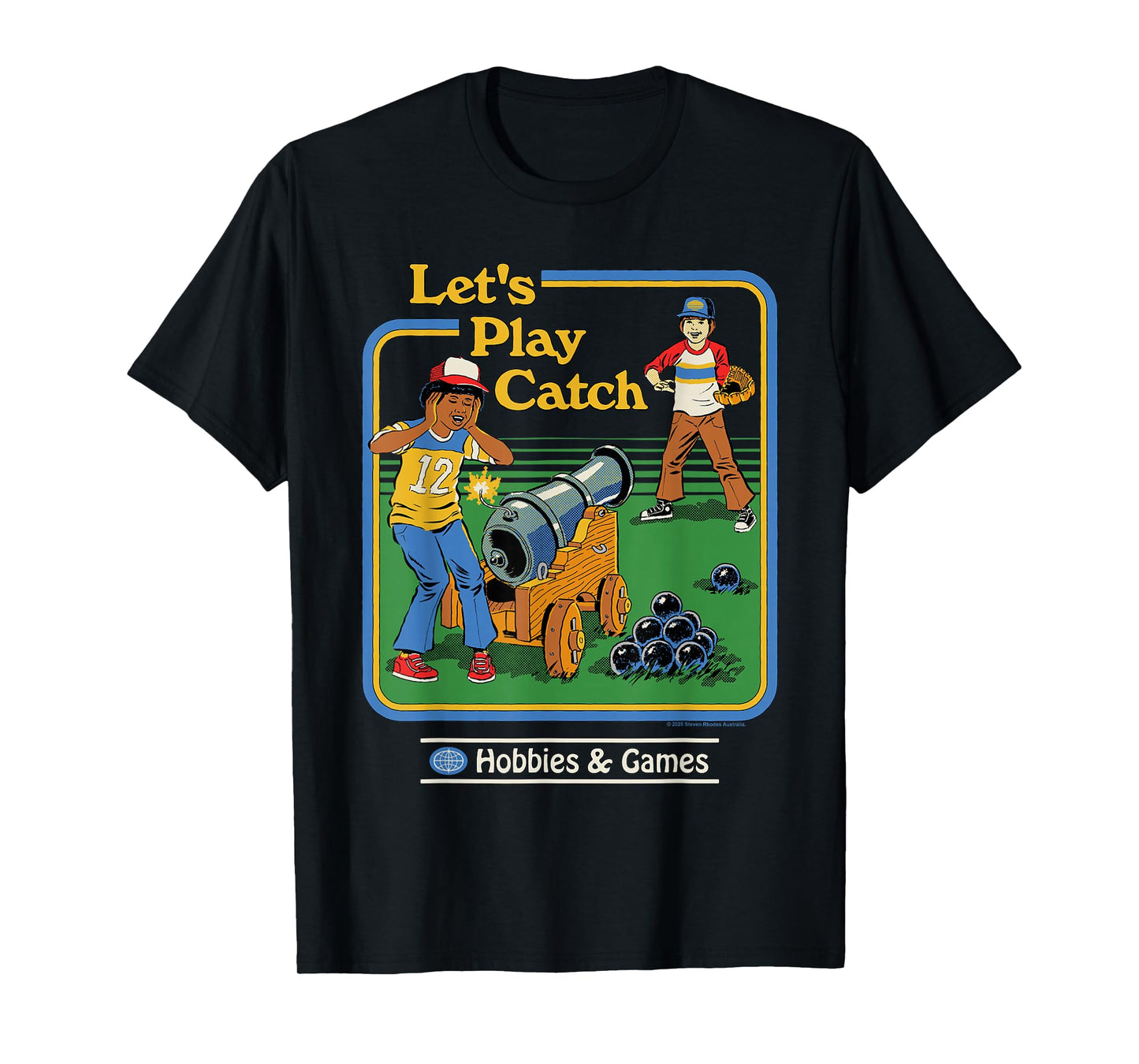 Let's Play Catch Cannon Retro Vintage Funny Adult Humor T-Shirt