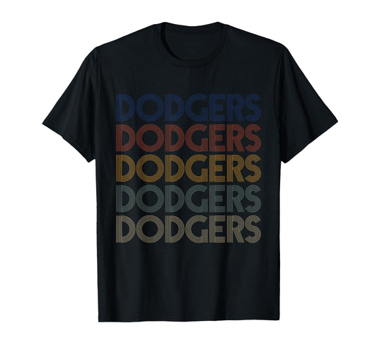 Dodgers Name Retro Vintage Apparel Gift Dodgers Lover T-Shirt