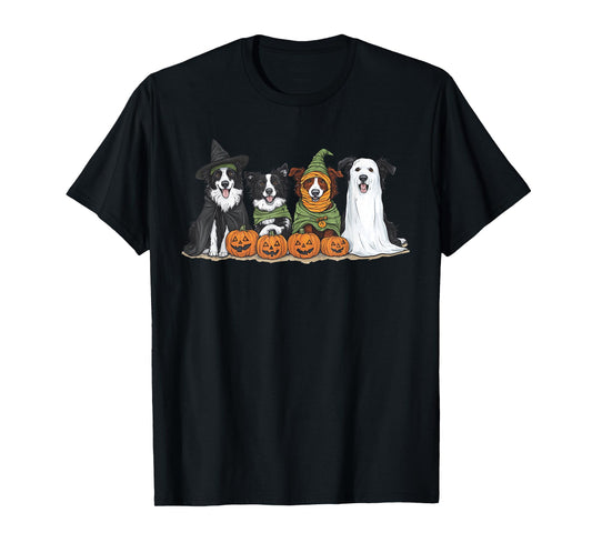 Cute Fall Border Collie Dog Owner Halloween T-Shirt