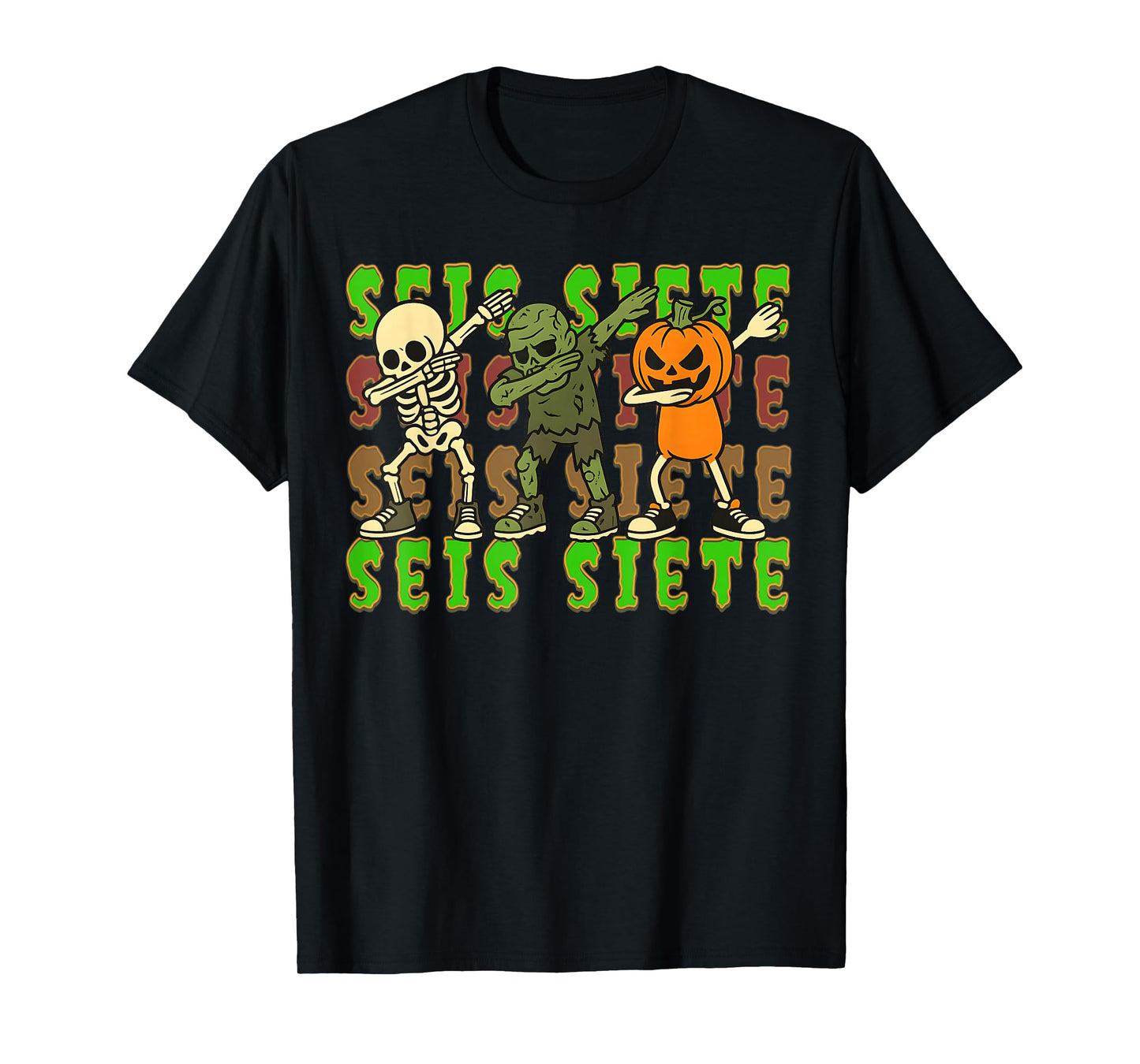SEIS Siete Spanish Halloween 67 Boys Kids Six Seven Espanol T-Shirt