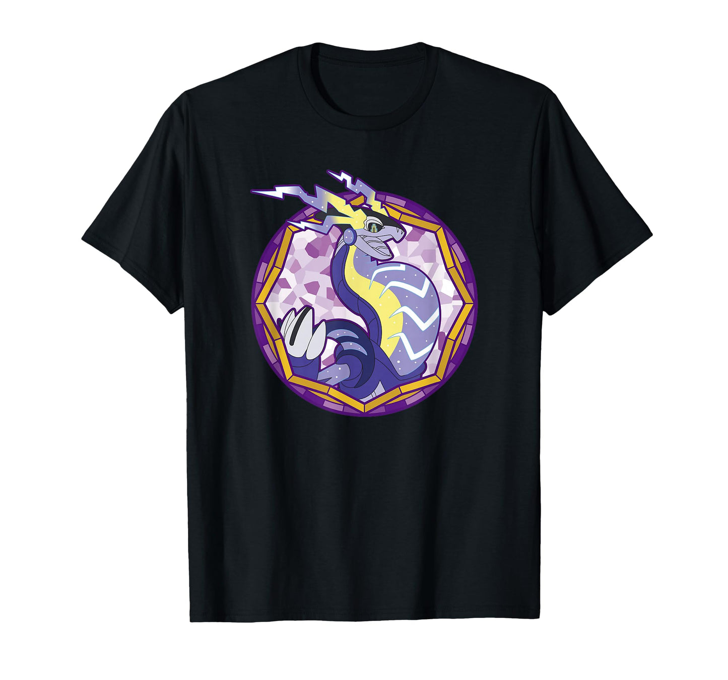 Pokémon Miraidon Legendary Paradox Violet Stained Glass Logo T-Shirt