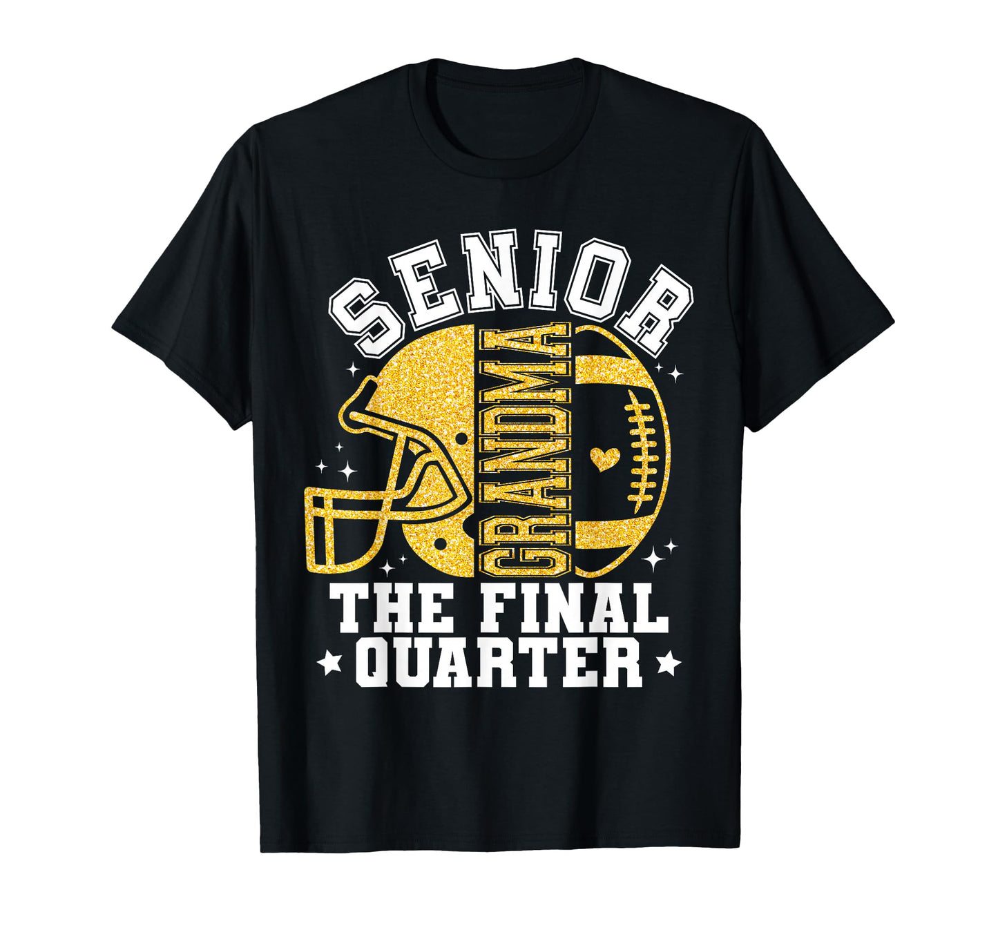 Cute Senior Football Grandma The Final Quarter 2026 Game Day T-Shirt