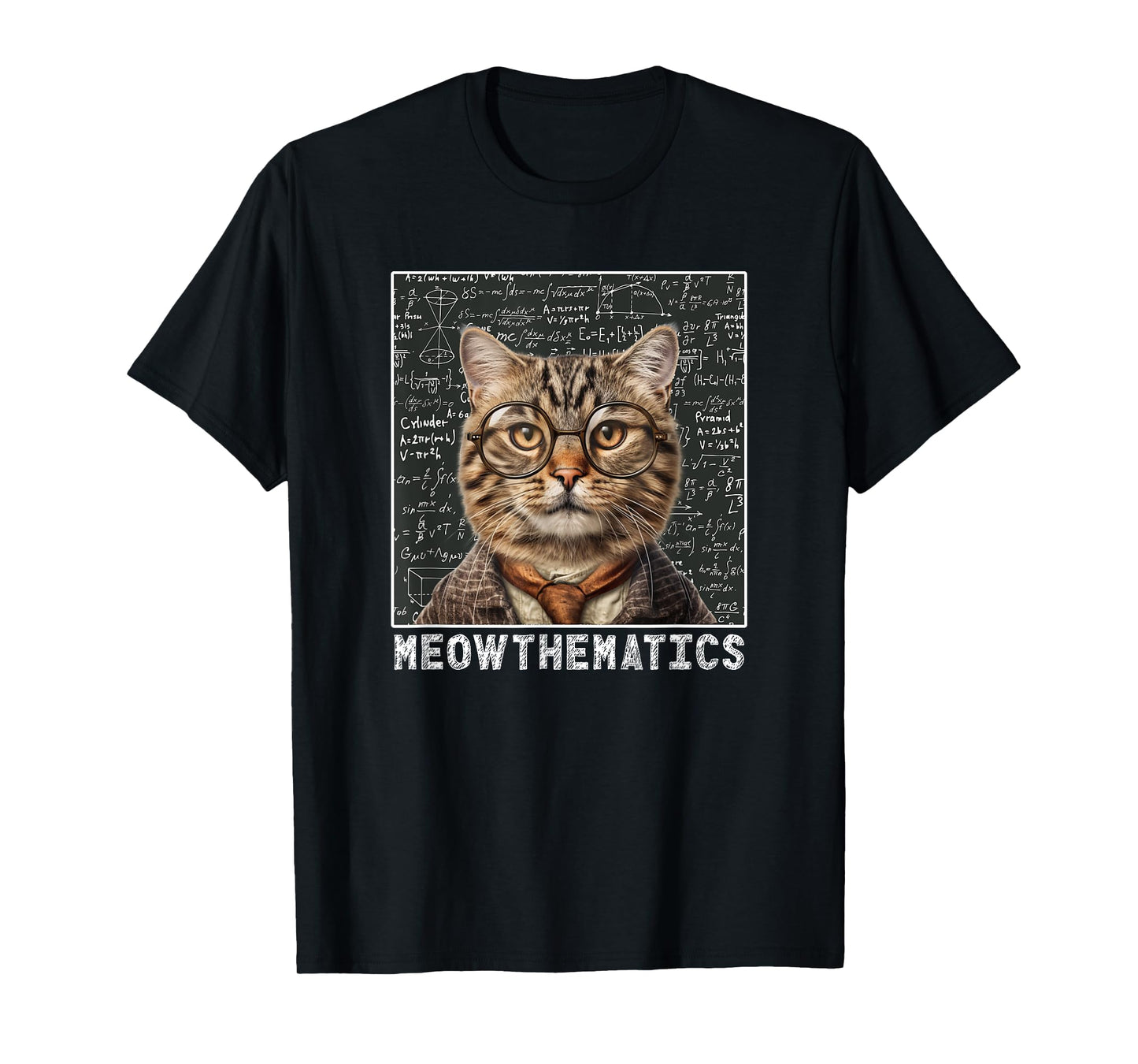 Only Laughs Apparel Meowthematics Cat Math Teacher T-Shirt