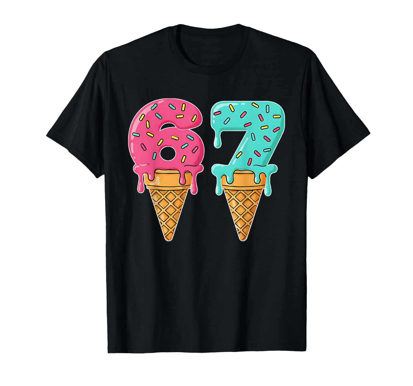 Baseball Drip Ice Cream 67 Baseball Lifestyle 101 T-Shirt