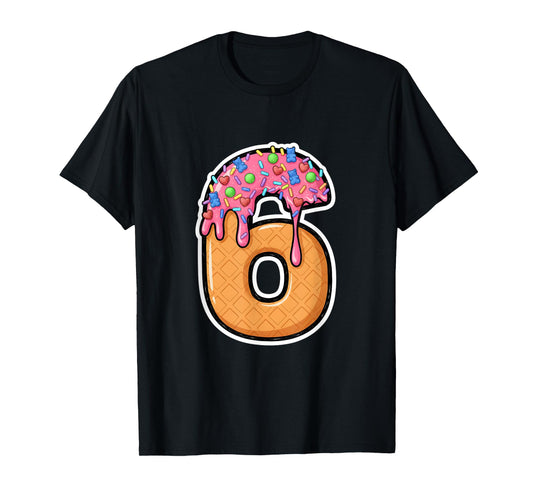 67 Halloween Costume Matching Number 6 Melting Ice Cream Fun T-Shirt