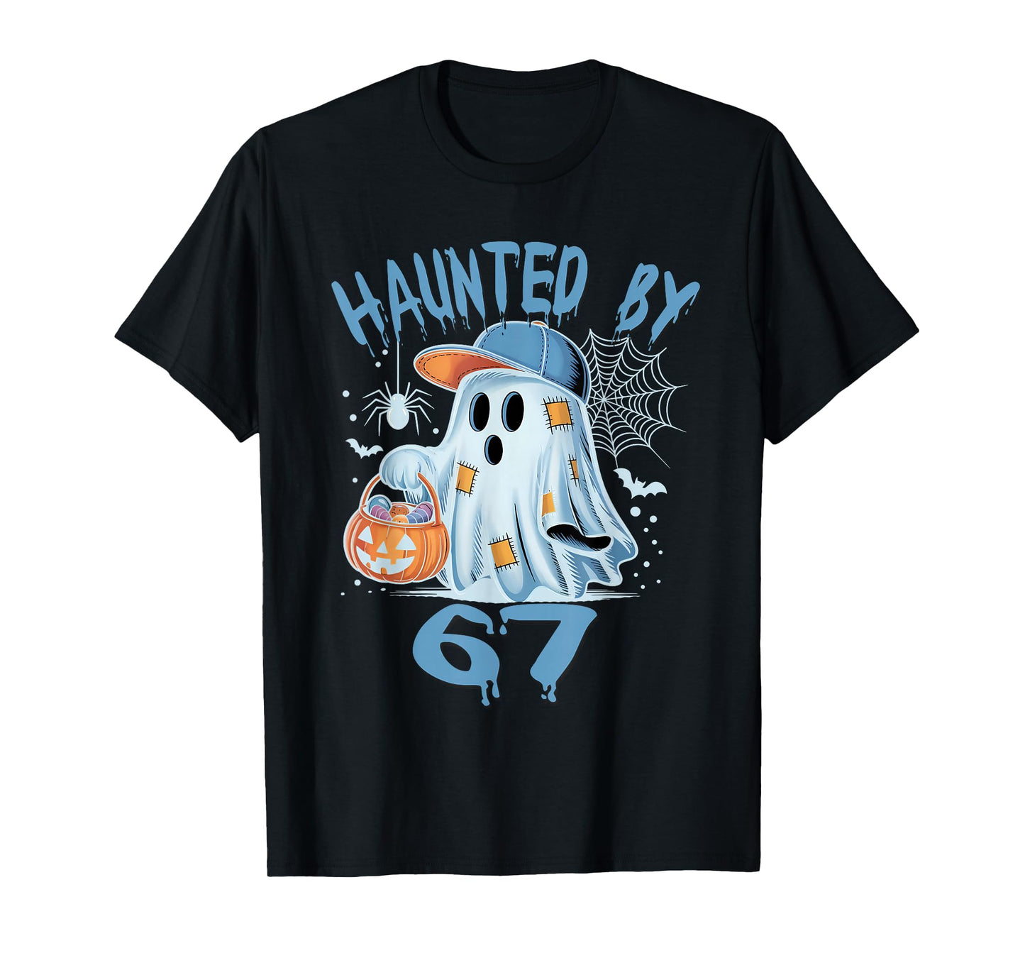 Haunted 6 7 Six Seven 67 Meme Halloween Costume Brainrot T-Shirt