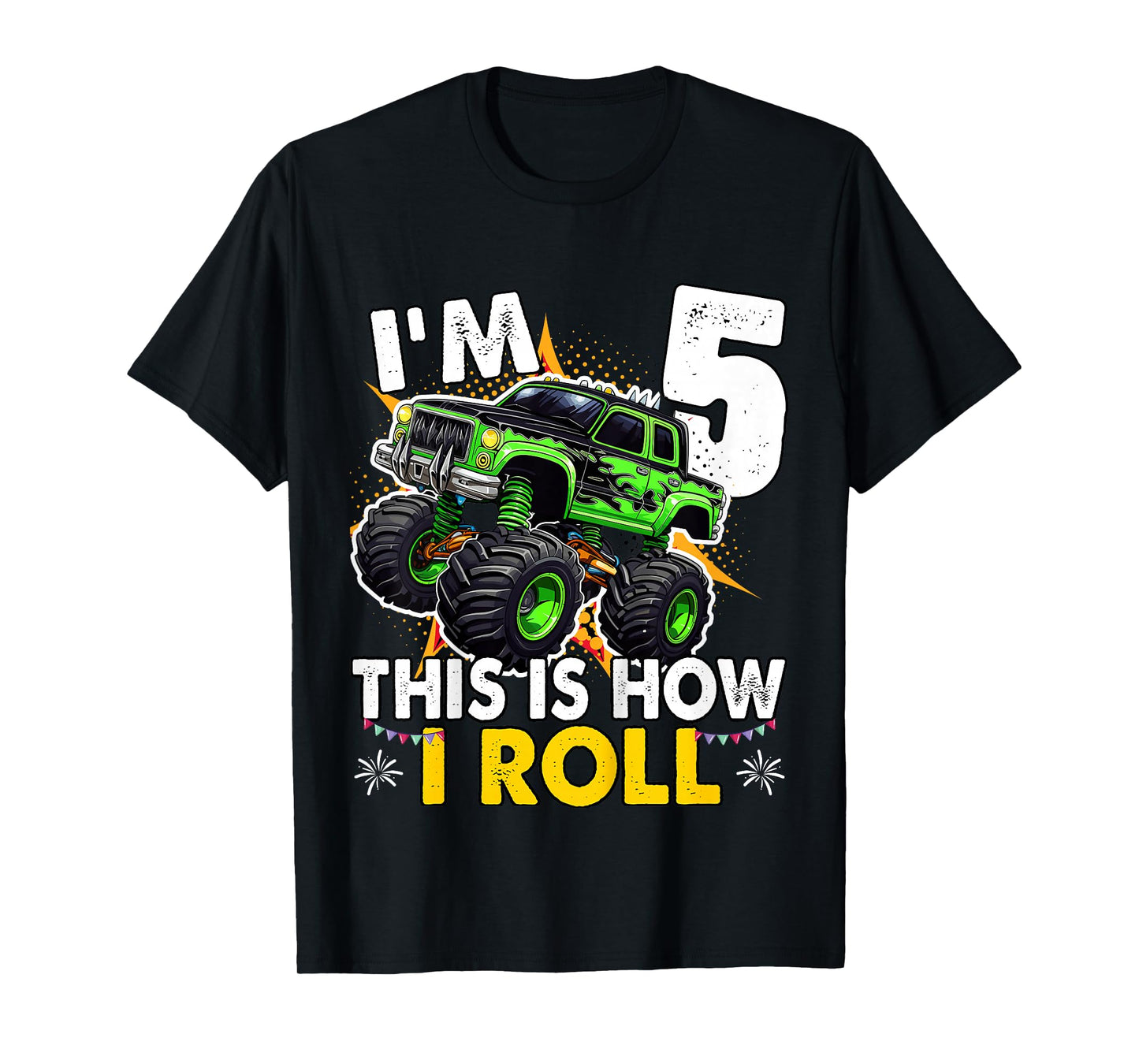 5 Year Old Monster Truck 5th Birthday boy T-Shirt
