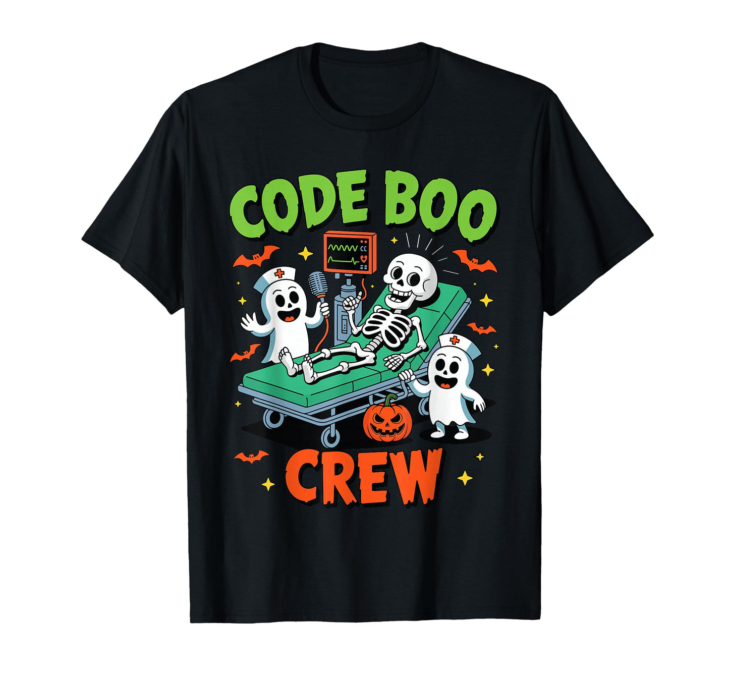 Code Boo Crew Medical Halloween Costume Nursing Hospital T-Shirt