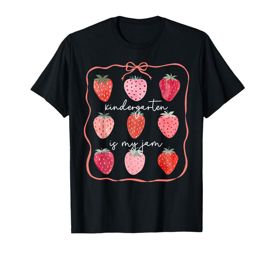 Groovy Kindergarten Is My Jam Strawberry Kinder Team Teacher T-Shirt
