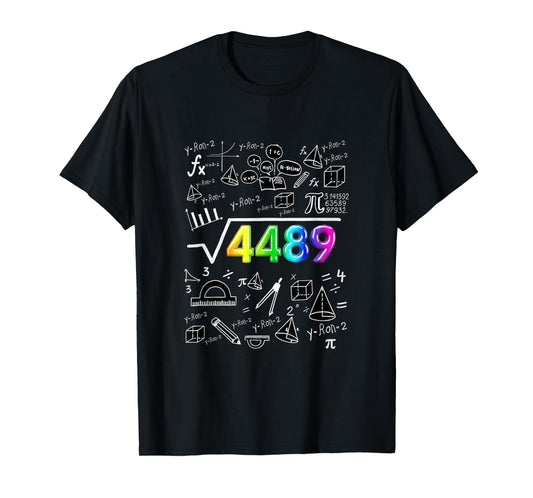 67 Meme Square Root 4489 Slang Six Seven Math Teacher T-Shirt