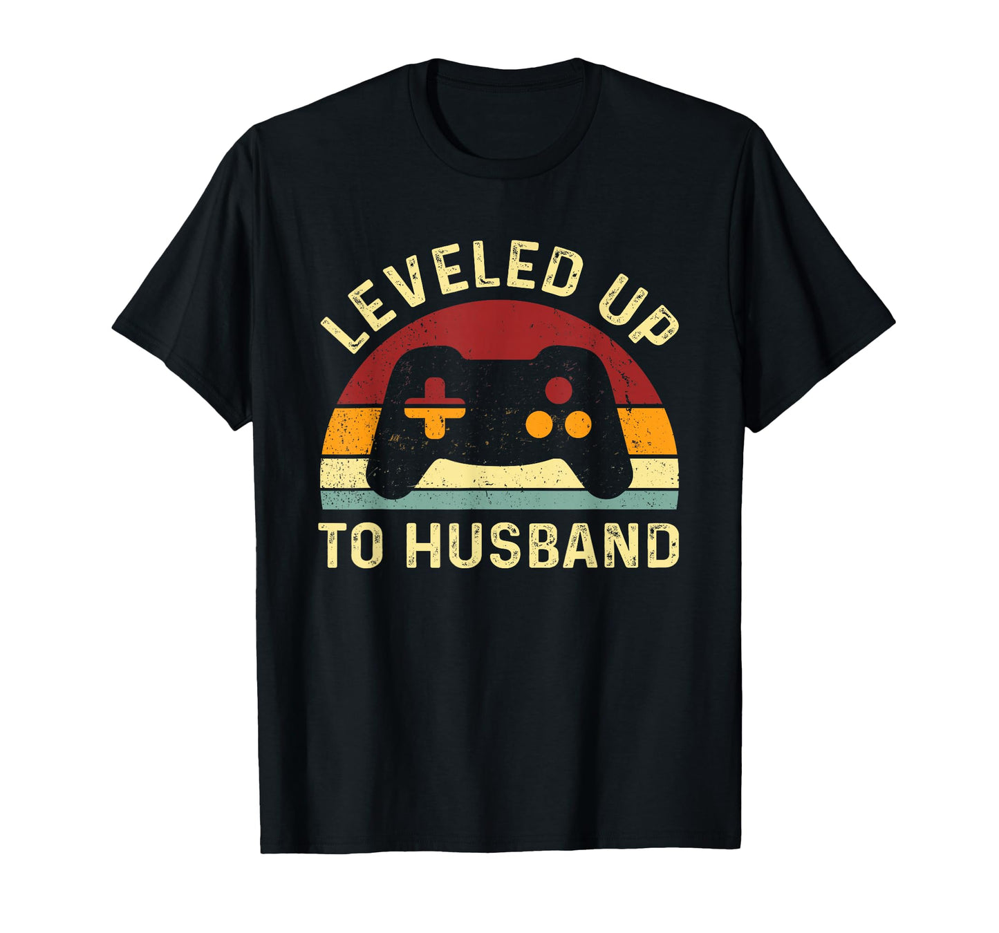 Leveled Up To Husband - Newlywed Groom - Just Married Couple T-Shirt