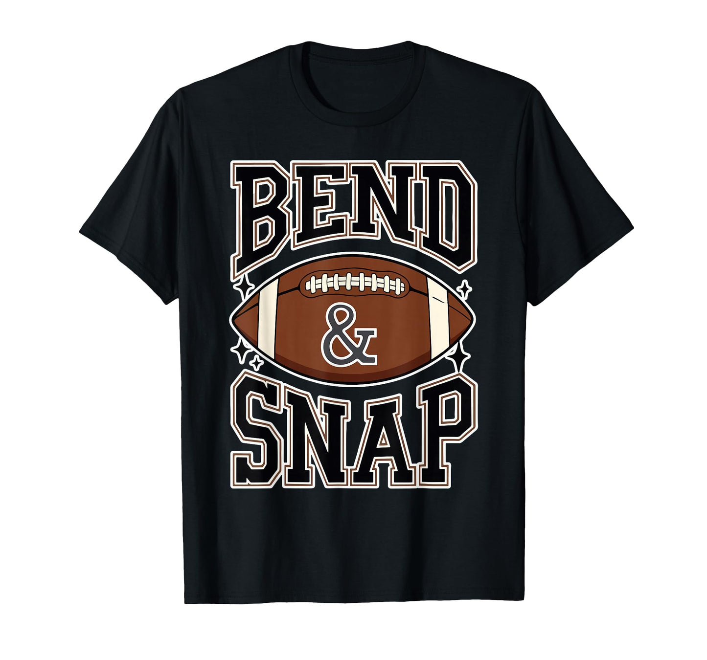 Funny Game Day Touchdown Season Cute Bend and Snap Football T-Shirt