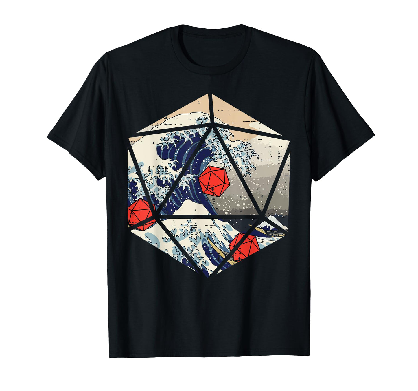 RPG Japanese Great Wave Gamer Men Boys Kids T-Shirt