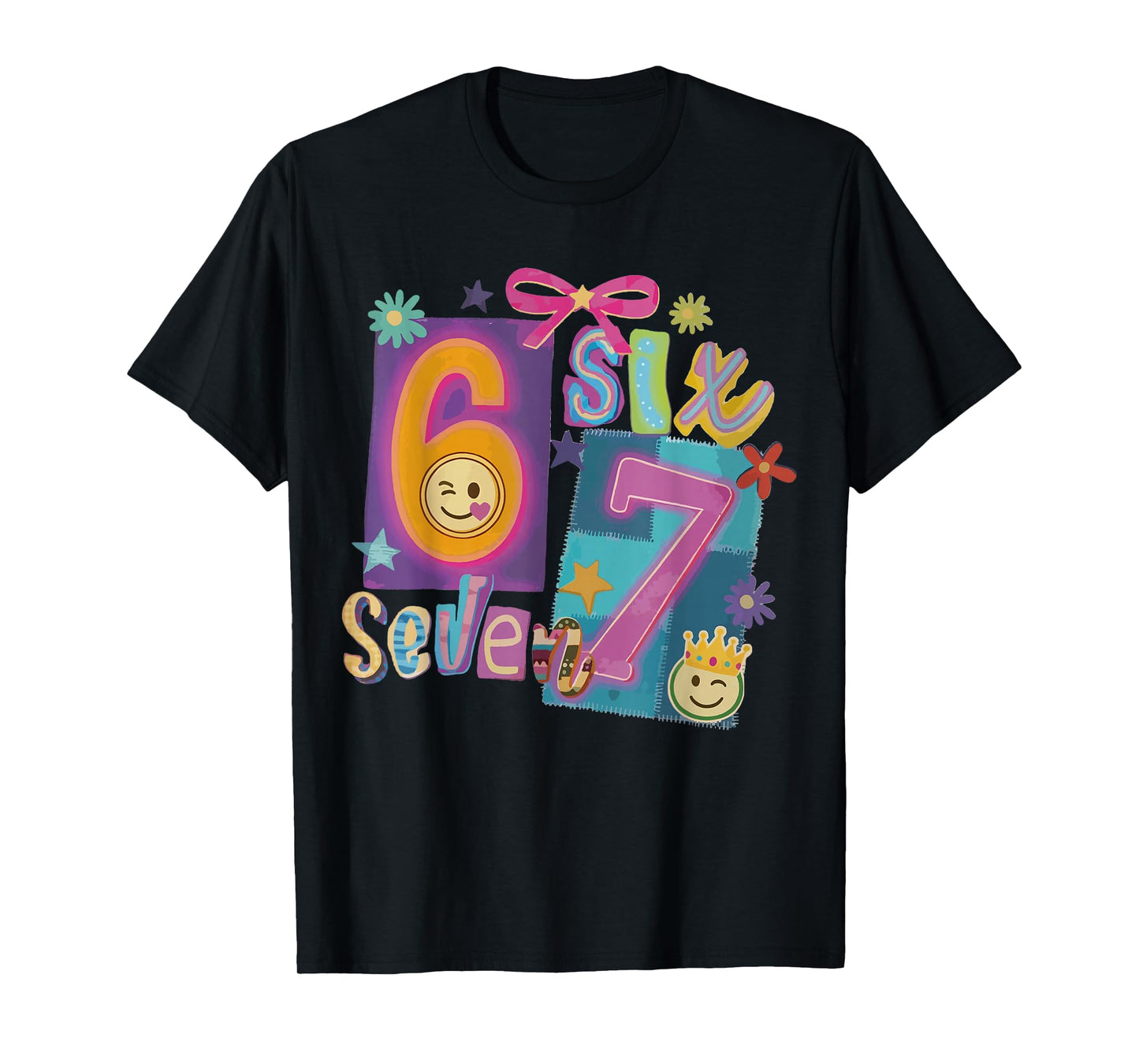 Six Seven Meme Number 67 Player Or 67th Birthday Girl Woman T-Shirt