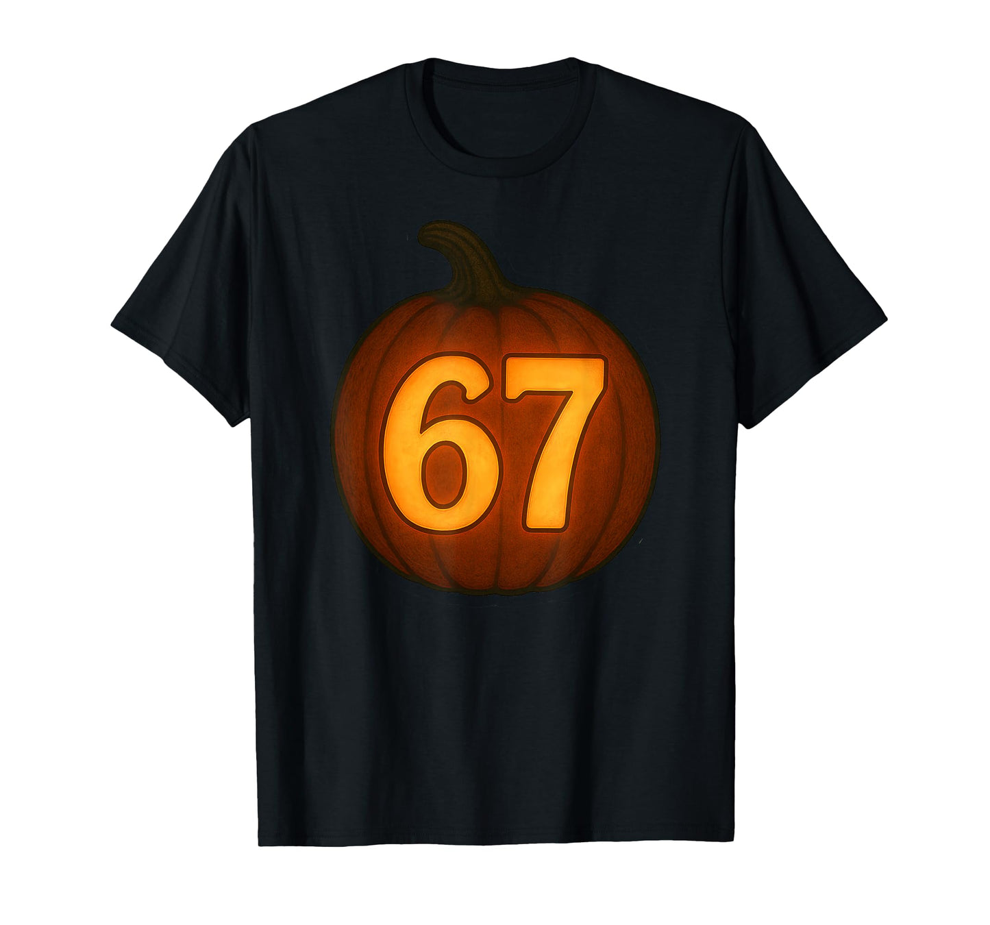 Six Seven Pumpkin 6 7 Glowing Halloween Jack-o’-Lantern T-Shirt