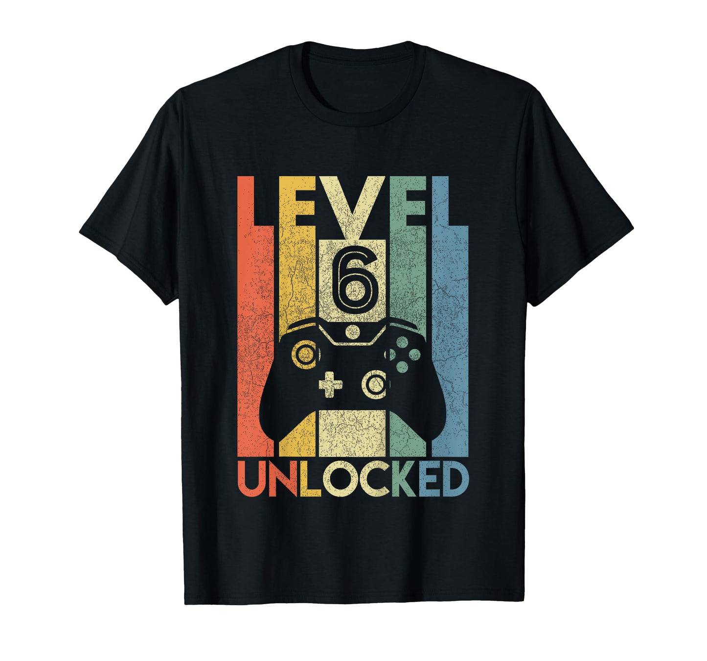 Kids Level 6 Unlocked Shirt Funny Video Gamer 6th Birthday Gift T-Shirt