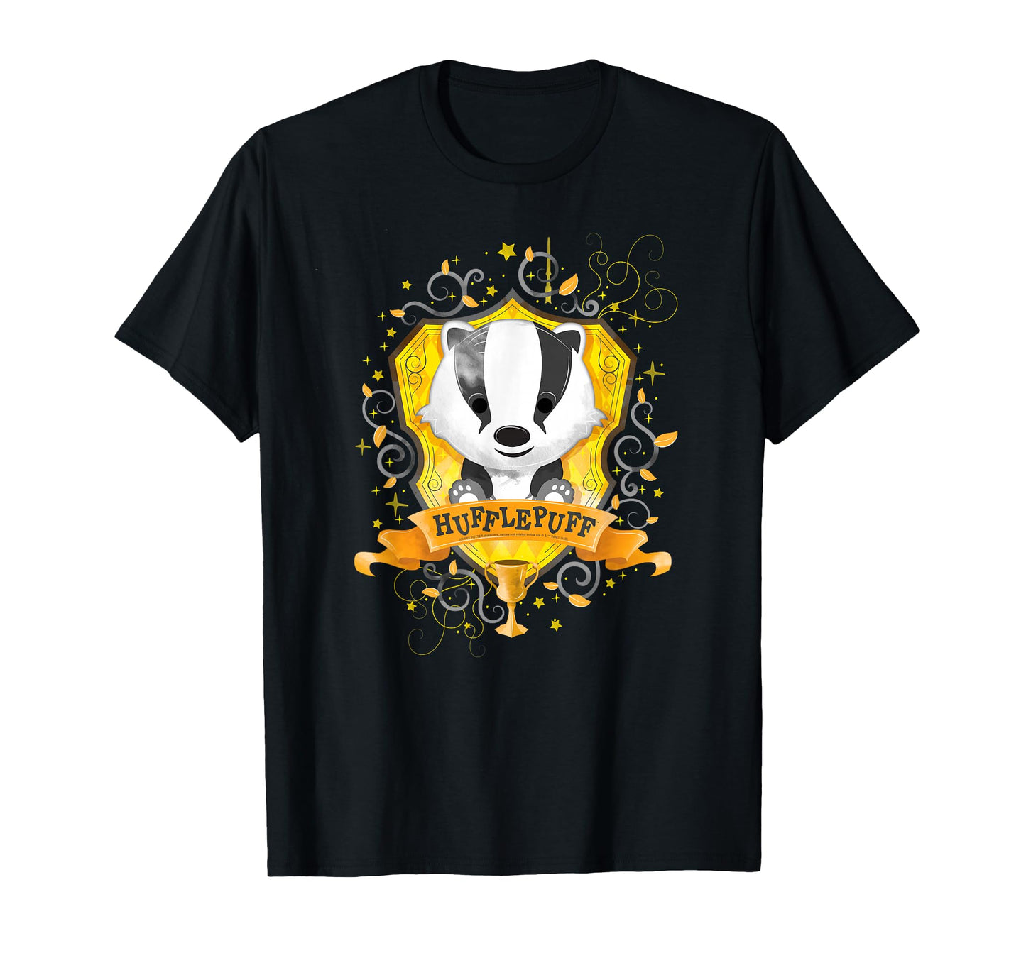 Harry Potter Watercolor Hufflepuff Crest T-Shirt